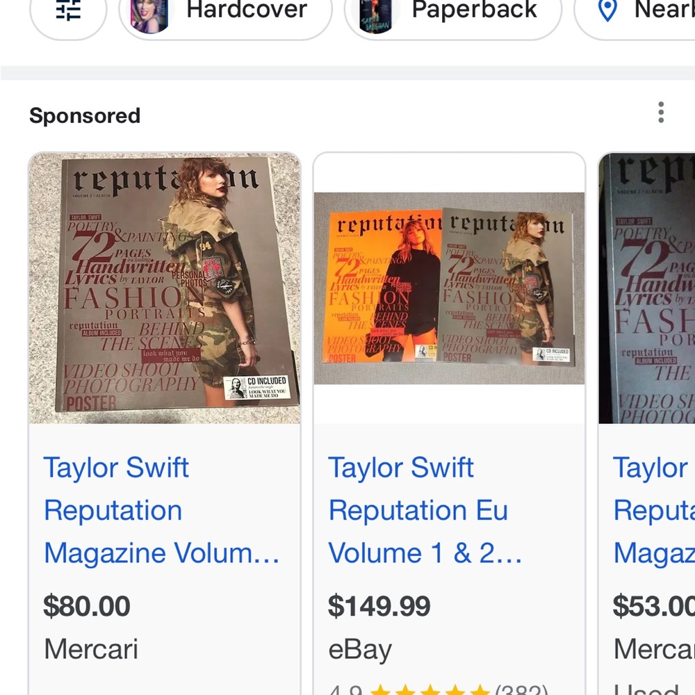 Taylor Swift Reputation Book Only Volume 2 New Al… - image 5